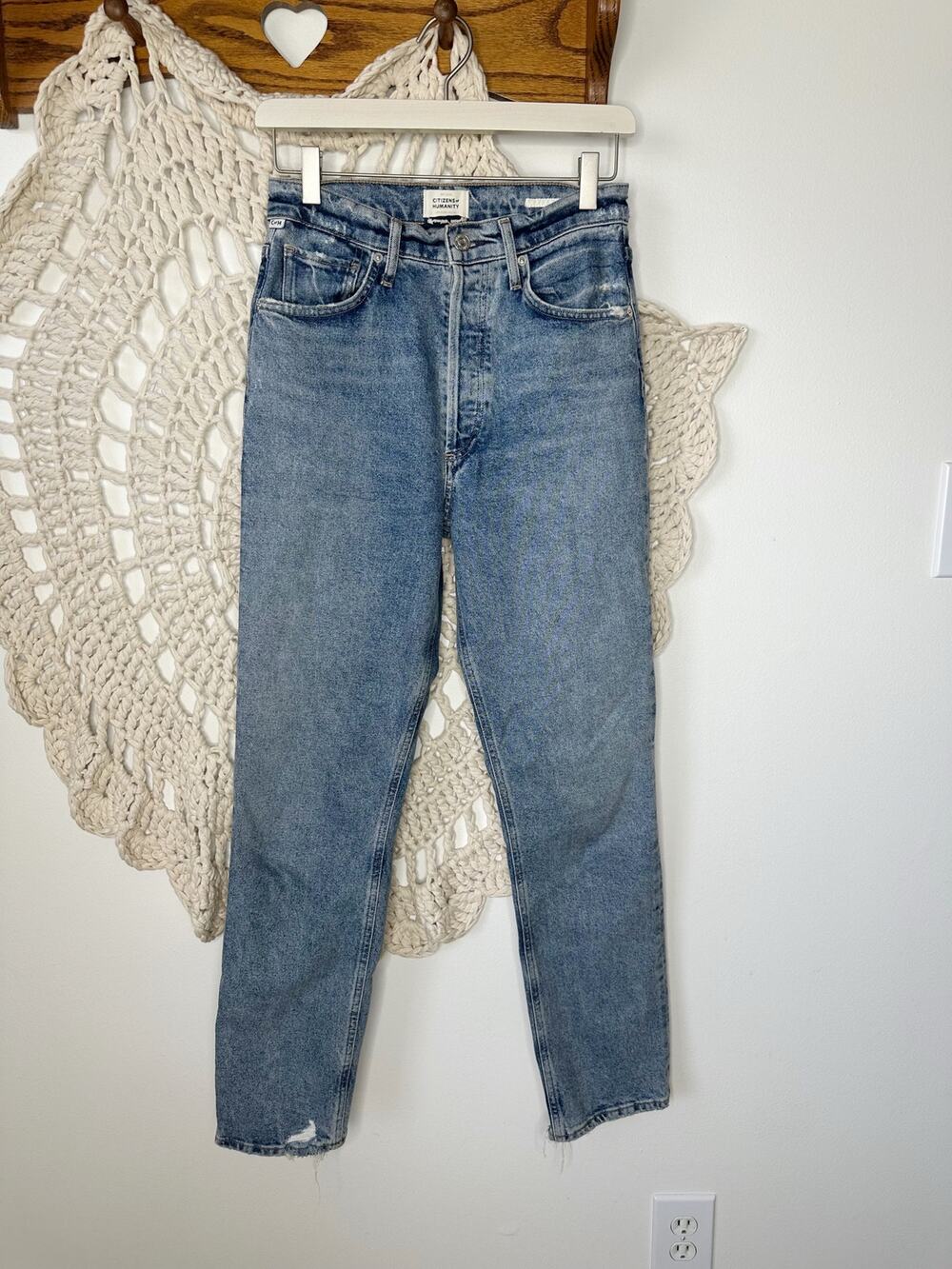 Citizens Of Humanity Sabine High Waisted Straight Leg Jeans Size 2/25